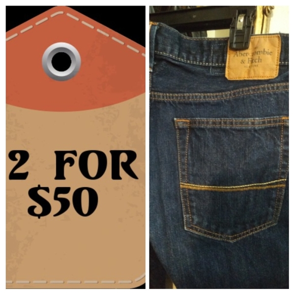 Abercrombie and Fitch dark wash denim jeans - Picture 1 of 6